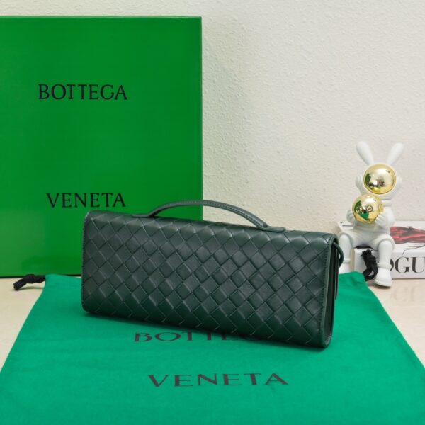 Bottega Veneta Knot Clutch - Dark Green Intrecciato Leather - Image 6