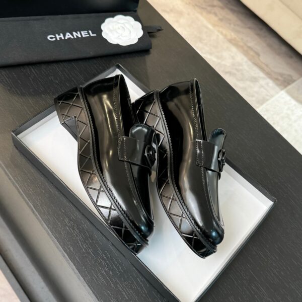 Chanel Classic Loafers - Black Patent Leather - Image 7
