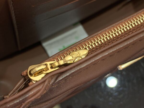 Louis Vuitton Lou Quilted Leather Chain Bag - Dark Brown - Image 5