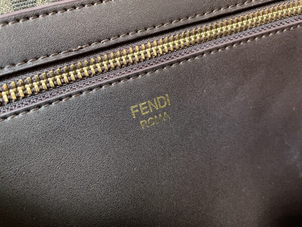 Fendi Vintage Pequin Stripe Canvas Tote Bag - Image 8