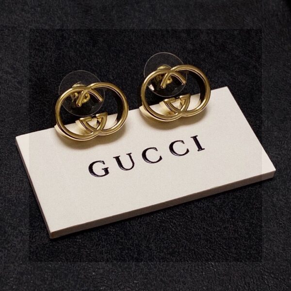 Gucci Interlocking GG Stud Earrings - Gold
