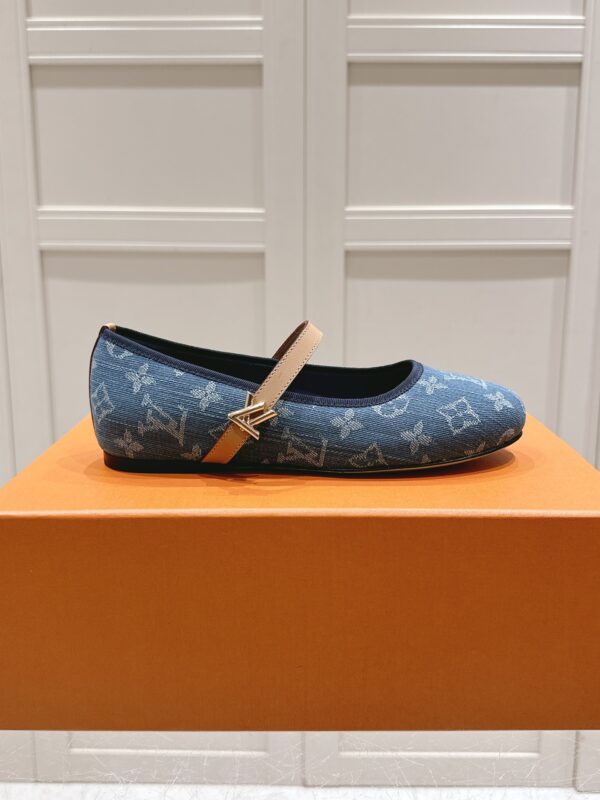 Louis Vuitton Denim Monogram Ballerina Flats - Image 2