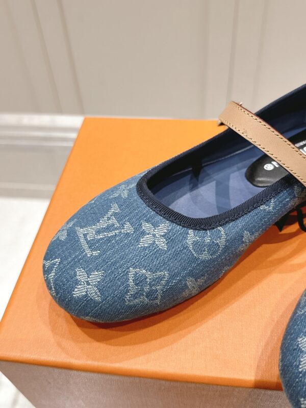 Louis Vuitton Denim Monogram Ballerina Flats - Image 5