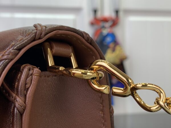 Louis Vuitton Lou Quilted Leather Chain Bag - Dark Brown - Image 6