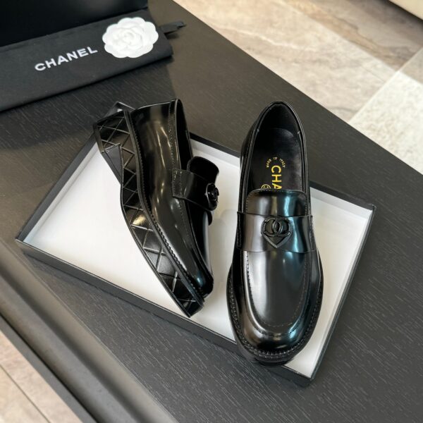 Chanel Classic Loafers - Black Patent Leather - Image 3