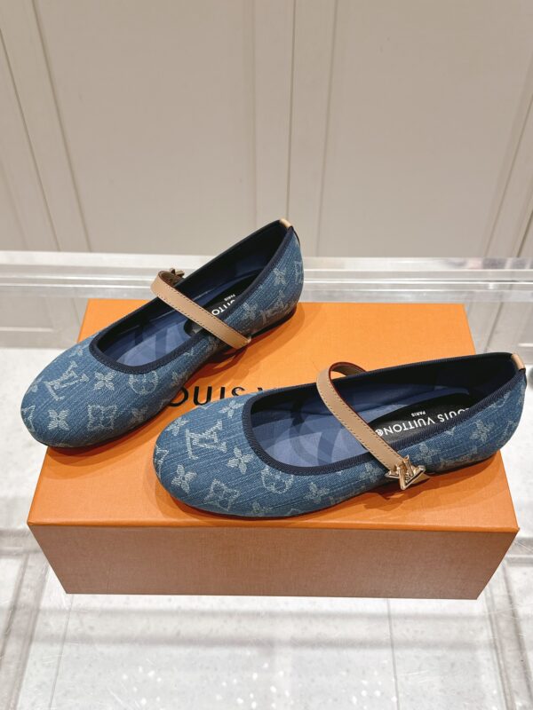 Louis Vuitton Denim Monogram Ballerina Flats - Image 3