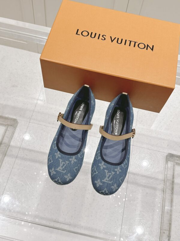 Louis Vuitton Denim Monogram Ballerina Flats