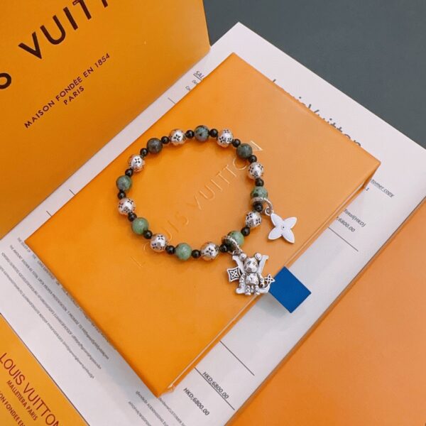 LV Beaded Charm Bracelet