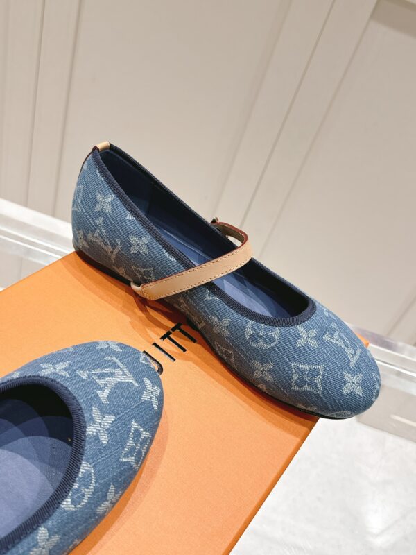 Louis Vuitton Denim Monogram Ballerina Flats - Image 6