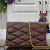 Louis Vuitton Lou Quilted Leather Chain Bag - Dark Brown - Image 2