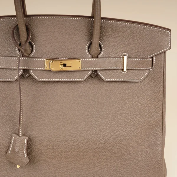 Birkin 35 Etoupe Handbag - Image 7