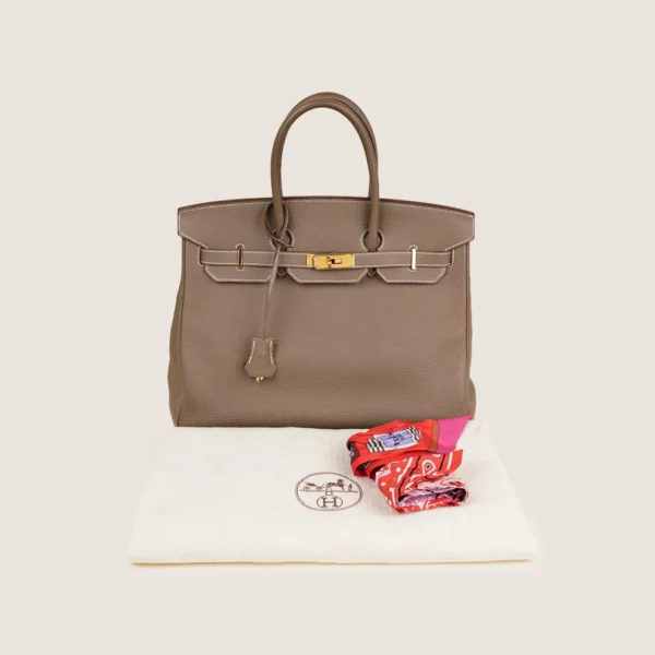 Birkin 35 Etoupe Handbag - Image 14
