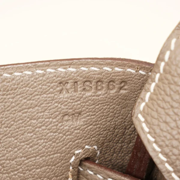 Birkin 35 Etoupe Handbag - Image 12