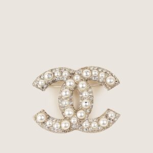 CC Faux Pearl Brooch