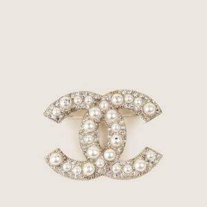 CC Faux Pearl Brooch