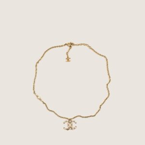 CC Faux Pearl Necklace