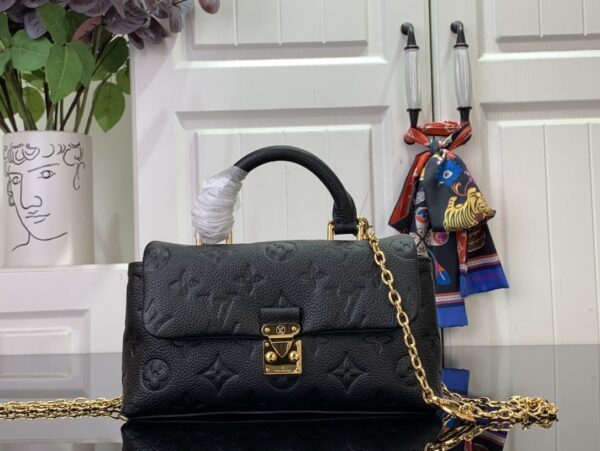 Louis Vuitton Pochette Métis Empreinte Leather Bag - Black