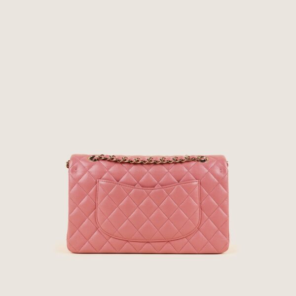 Chanel Classic Flap Bag – Medium in Rose Pink Lambskin - Image 4