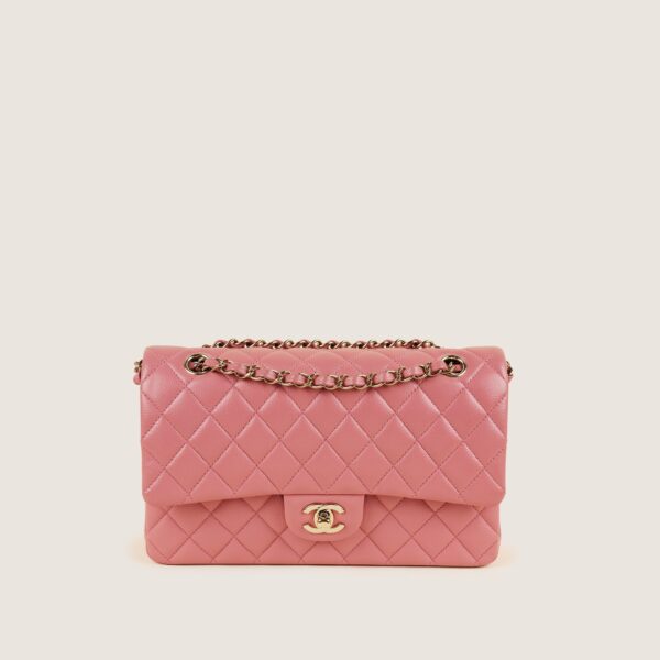 Chanel Classic Flap Bag – Medium in Rose Pink Lambskin