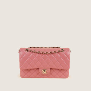 Chanel Classic Flap Bag – Medium in Rose Pink Lambskin
