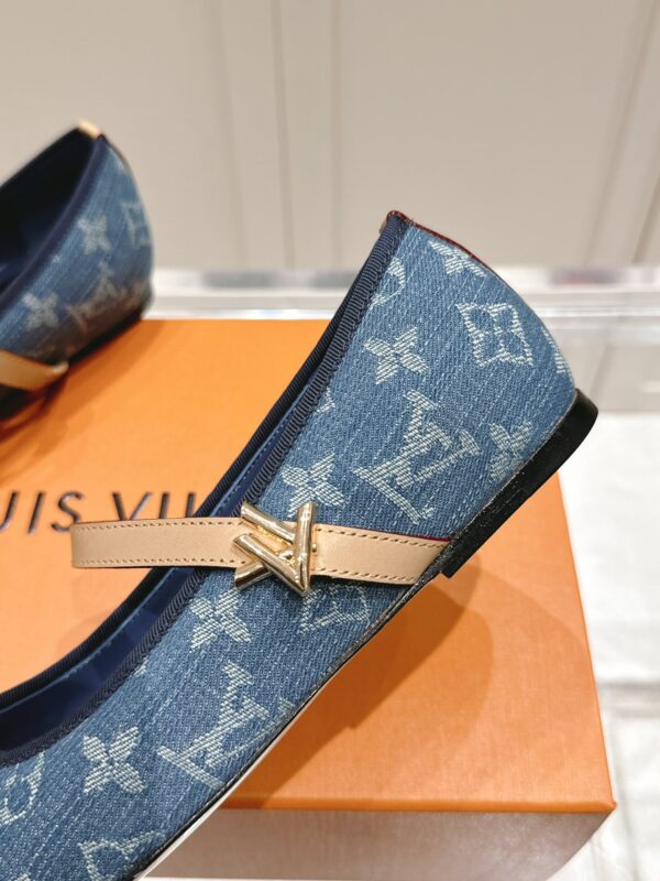Louis Vuitton Denim Monogram Ballerina Flats - Image 7
