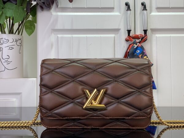 Louis Vuitton Lou Quilted Leather Chain Bag - Dark Brown