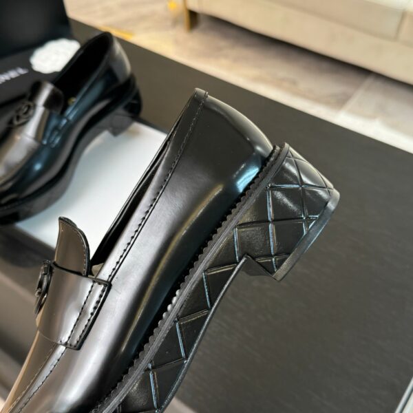 Chanel Classic Loafers - Black Patent Leather - Image 2