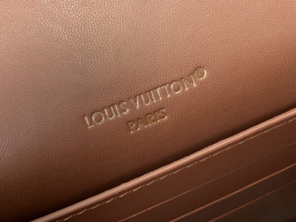 Louis Vuitton Lou Quilted Leather Chain Bag - Dark Brown - Image 9