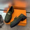 Hermès Paris Loafer - Suede Green with Gold Kelly Lock - Image 5