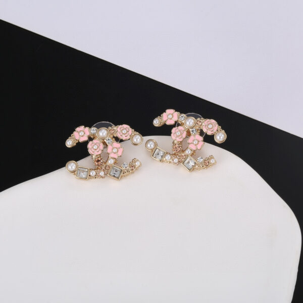 Chanel Floral Pearl & Crystal Earrings