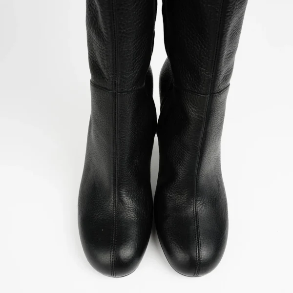GG Leather Knee-High Boots - Black - Image 4