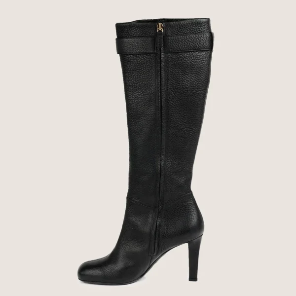GG Leather Knee-High Boots - Black - Image 2
