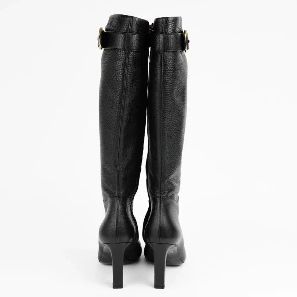 GG Leather Knee-High Boots - Black - Image 3
