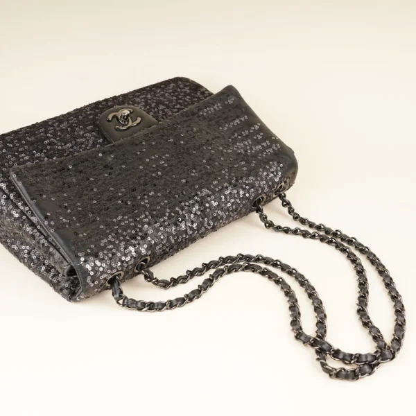 Jumbo Sequin Flap Bag - Image 6