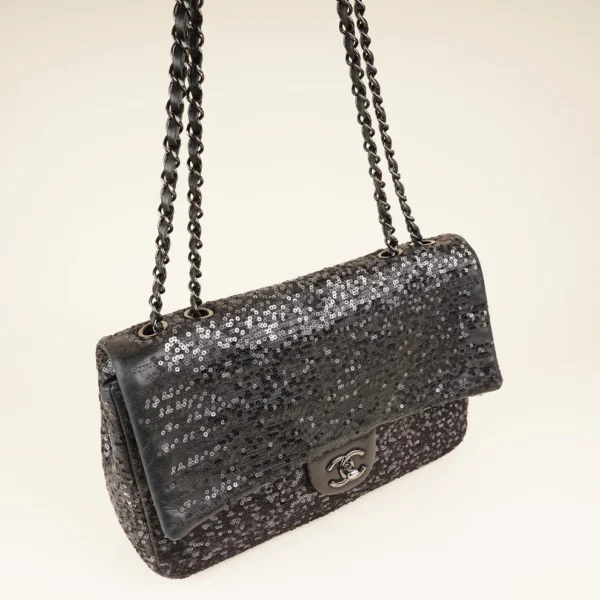 Jumbo Sequin Flap Bag - Image 7