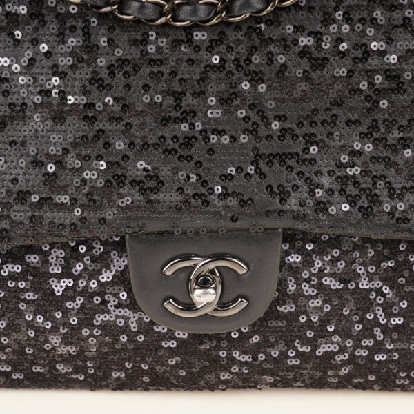 Jumbo Sequin Flap Bag - Image 8