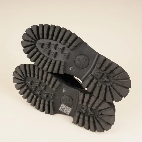 Gucci Horsebit Leather Platform Mule - Black - Image 3