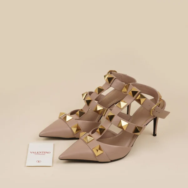 Roman Stud Ankle Strap Pumps - Image 5