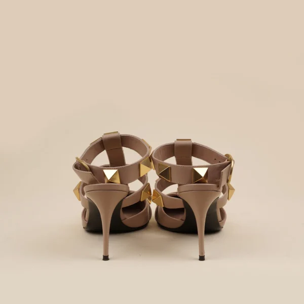 Roman Stud Ankle Strap Pumps - Image 3