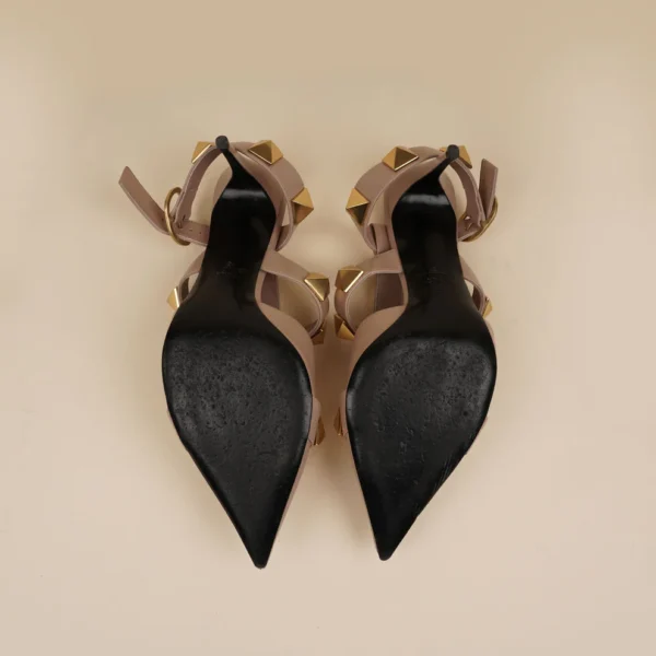 Roman Stud Ankle Strap Pumps - Image 4