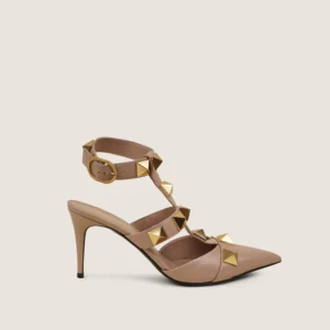 Roman Stud Ankle Strap Pumps