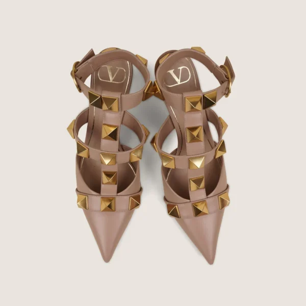 Roman Stud Ankle Strap Pumps - Image 2