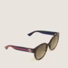 Round WEB-Stripe Sunglasses - Image 2