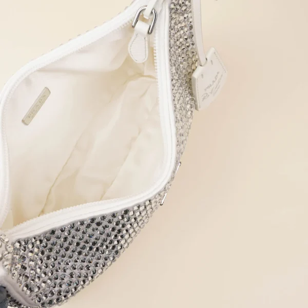 Satin Mini Bag with Crystals - Image 6