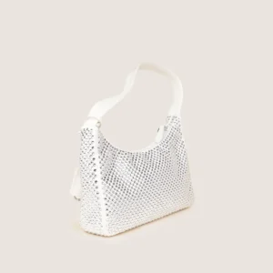 Satin Mini Bag with Crystals