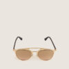 Dior Homme Goldtone Aviator Sunglasses – Warm Bronze Lenses
